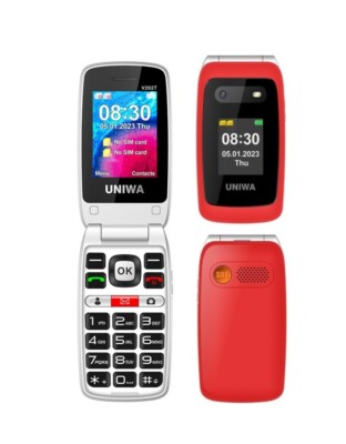 4G Big Button Mobile Flip Phone for Elderly Seniors Red