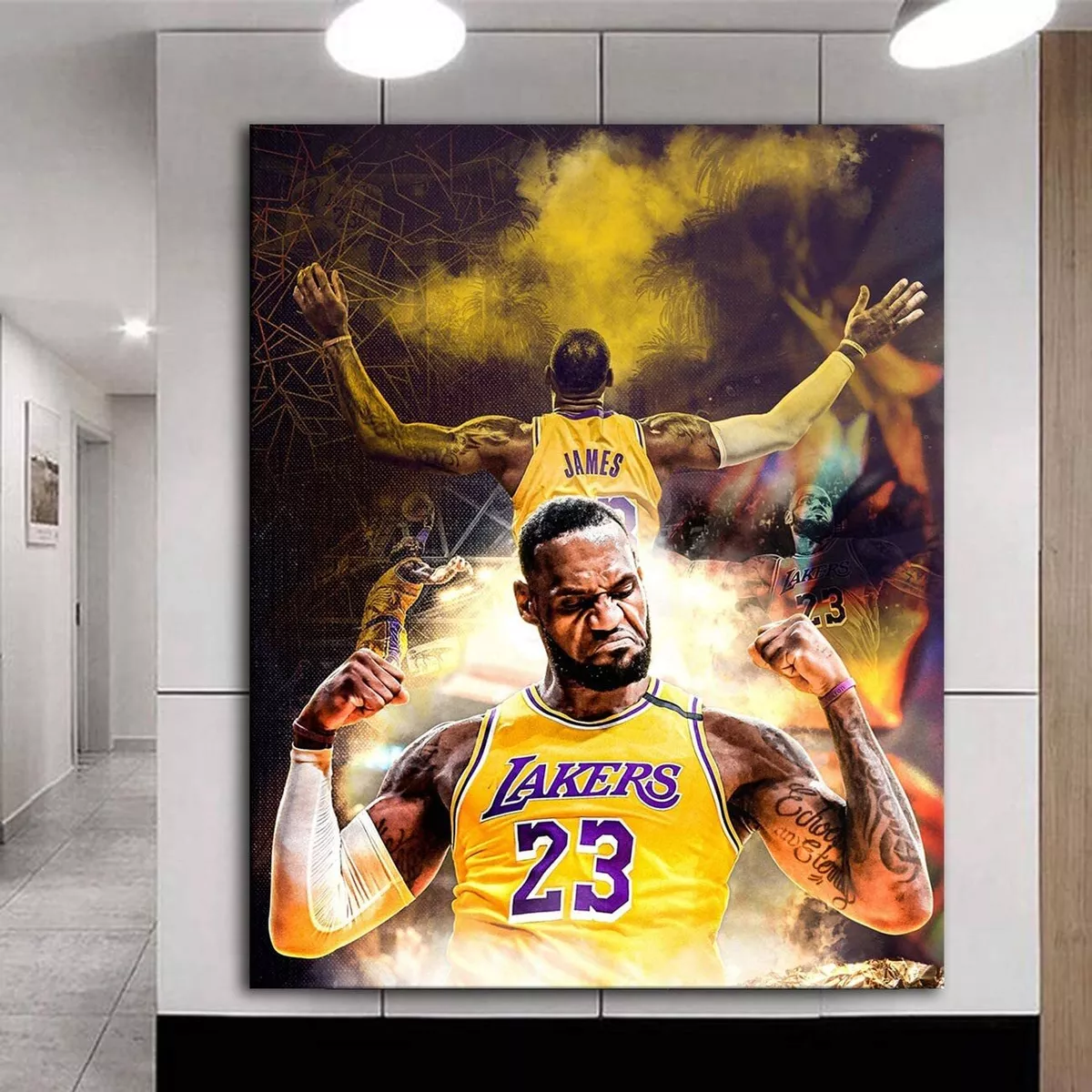 Lebron James Poster Basketball Canvas Wall Art Bedroom Room