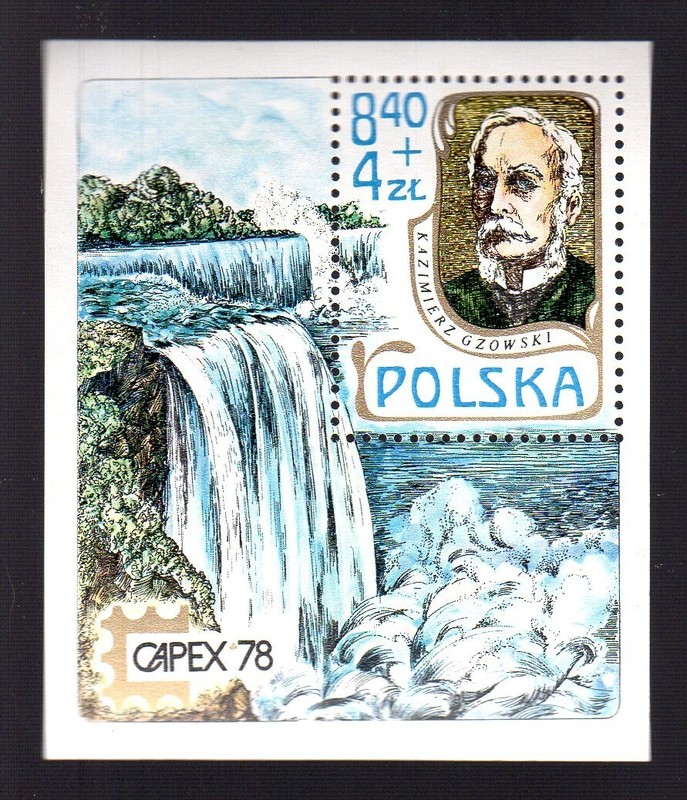 POLAND Scott # B135 KAZIMIERZ GZOWSKI (1978) CAPEX ' 78 Souvenir Sheet 2