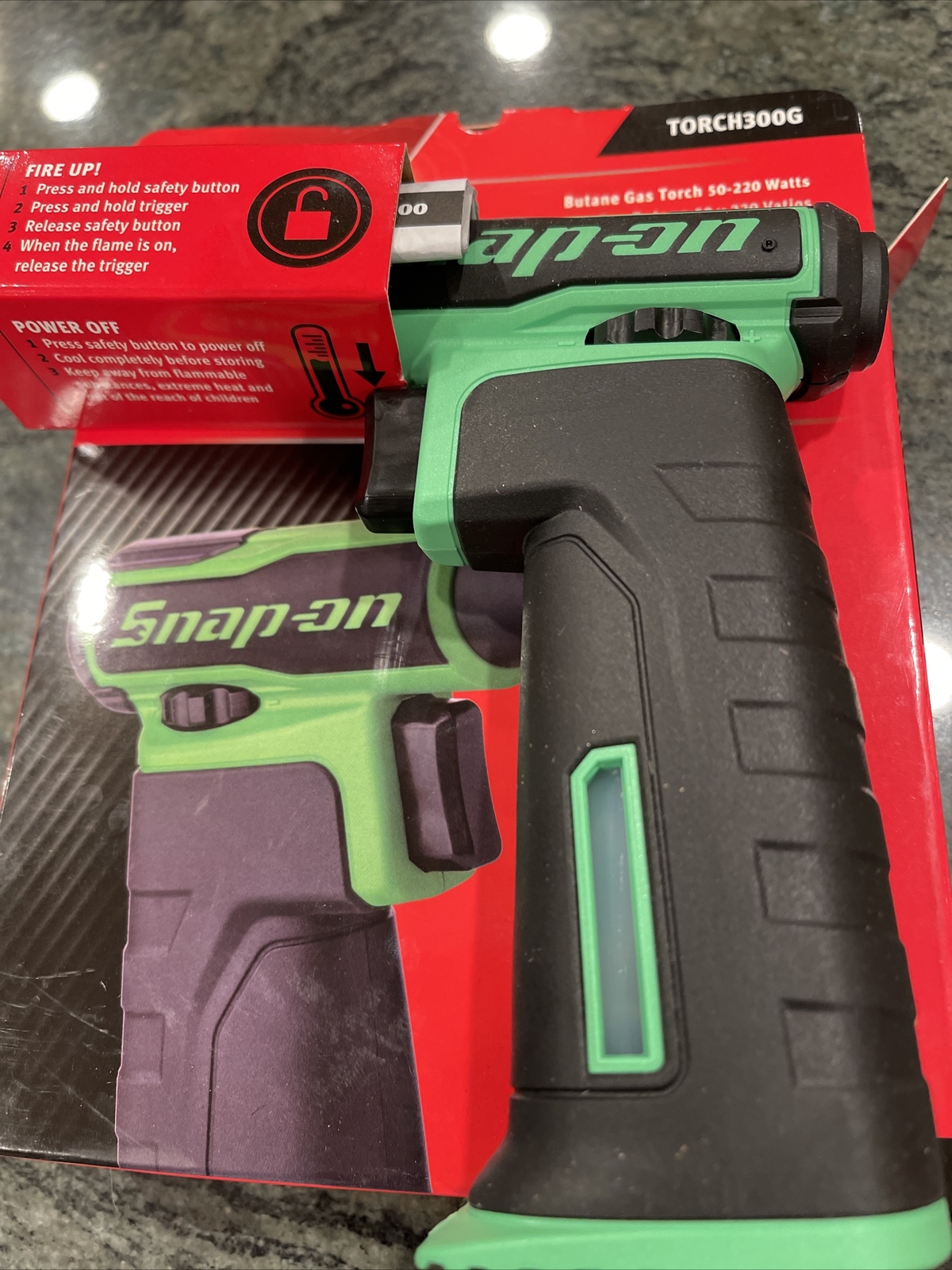 snap on torch300g butane gas torch green UrbanKitchens.co.uk