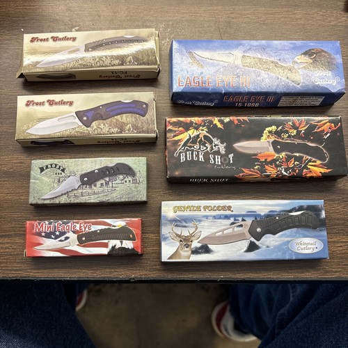 7 neue Frost Besteck Taschenmesser alle N I B