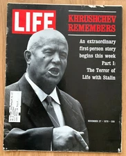 Khrushchev Remembers, LIFE Magazine (November 27, 1970) Historical Periodical