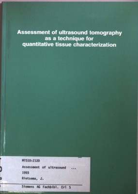 Assessment of ultrasound tomography as a technique for quantitative tissue chara