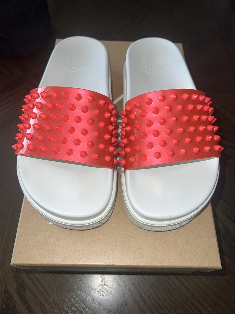 ゆ*う様 Christian Louboutin Pool Fun Spikes Christian Louboutin Women's Spikes Fun Pool Slides Sandals Size