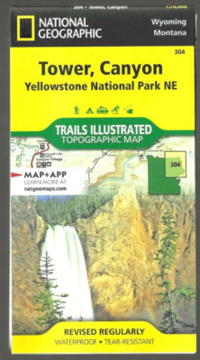 Tower, Canyon, Yellowstone N. P. NE National Geographic Trails Topographic Map