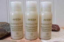 Aveda Rosemary Mint Hand and Body Wash Cleanser 1 oz  30 ml each x3 Travel Size
