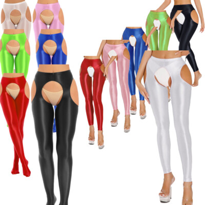 Women Tights Sexy Pantyhose Cutout Lingerie High Waist Underpants Skinny Pants