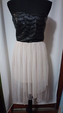 Studio Y Brand Black Sequined w/Pink Bottom Women's Dress Size 7