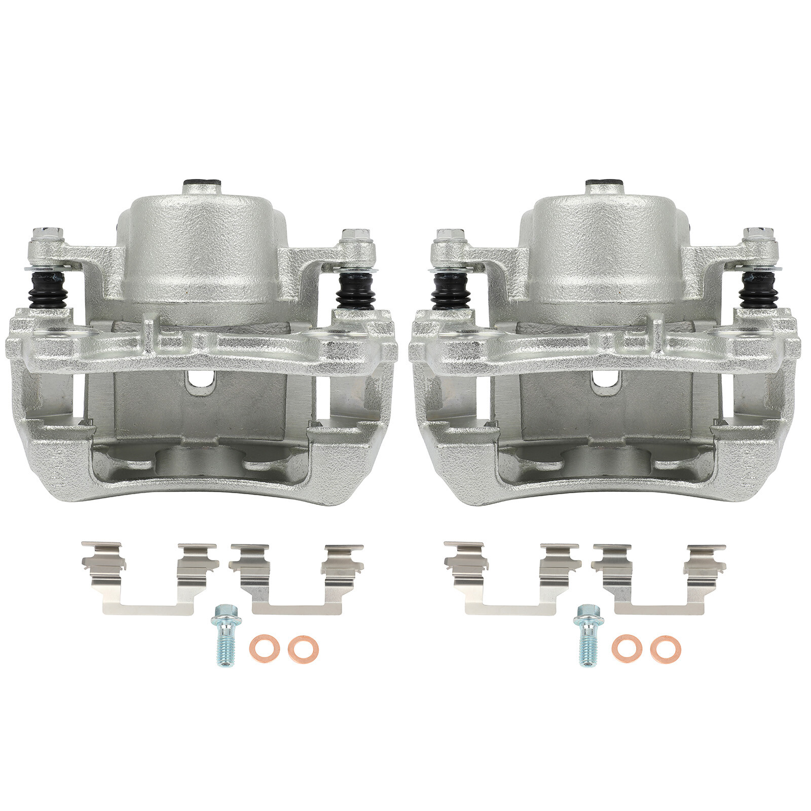 Pair of Front Brake Calipers with Brackets for 2004-2012 Chevy Malibu