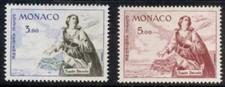 Monaco 1961 Airmail, St Devote & Dove, 2 Values, UNM / MNH