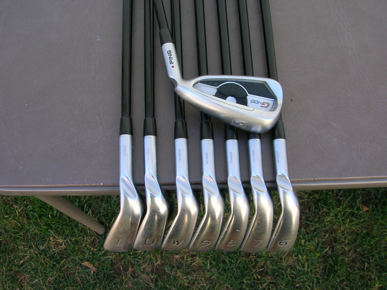 Ping G400 Irons 5PW, UW, LW, Red Dot Regular Flex Alta CB Graphite