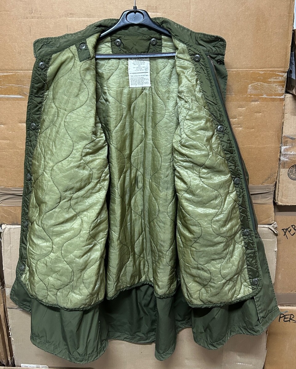 GENUINE US ARMY M-1965 M65 FISHTAIL PARKA MANS EMBROIDERED EX COND