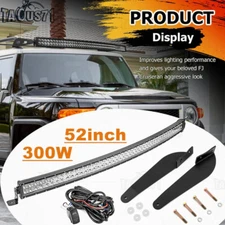52 inch LED Light Bar w/ Roof Mounting Bracket, Wire For 07-14 Toyota FJ Cruiser