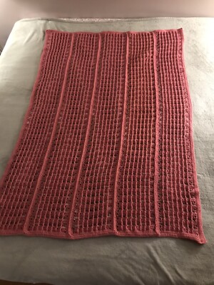 NEW Handmade Crocheted Afghans!  Light Raspberry & Pink Cammo in Color!