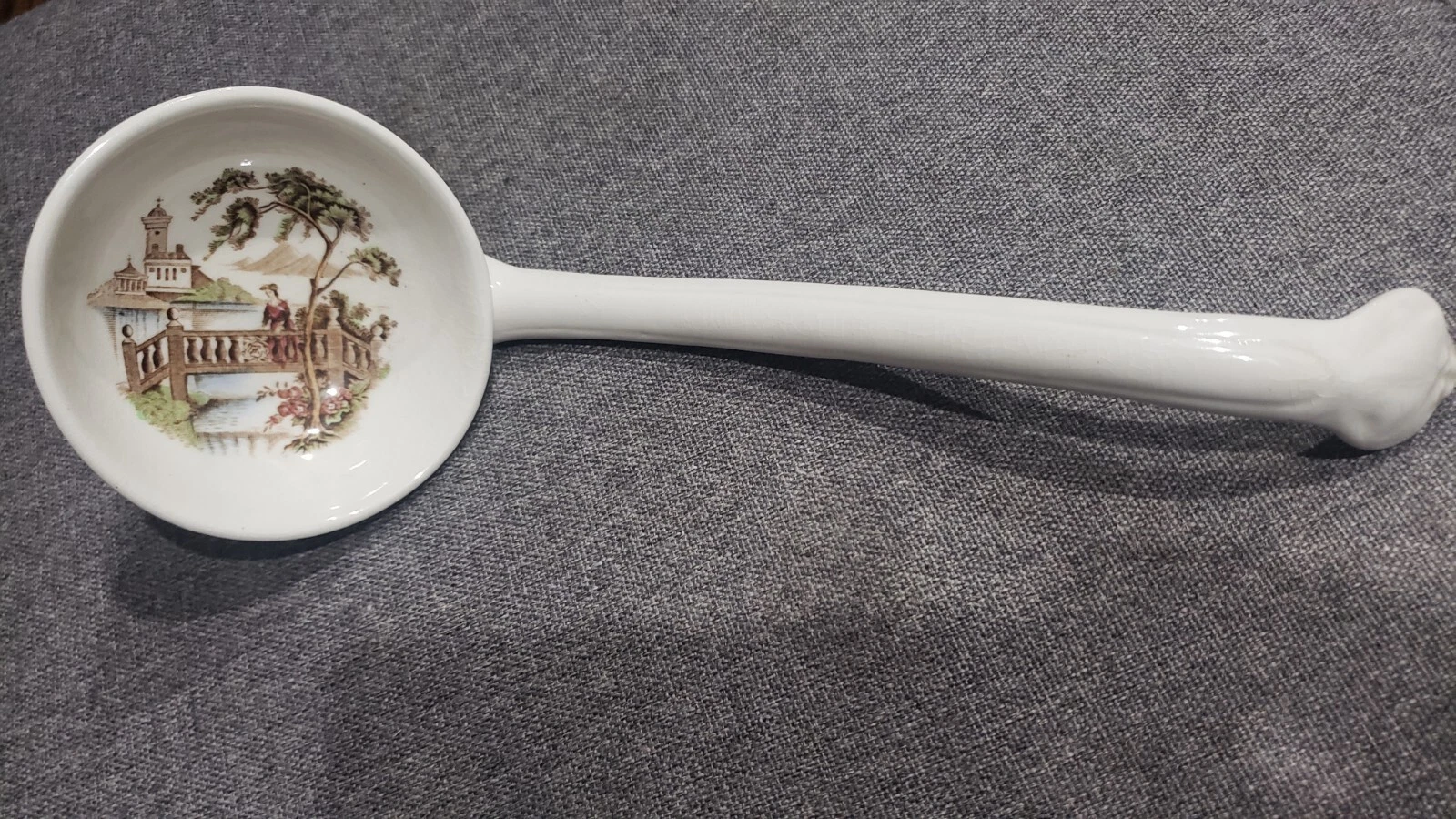 Antique Adam and Sons Antoniette Handpainted Renaissance Porcelain ladle