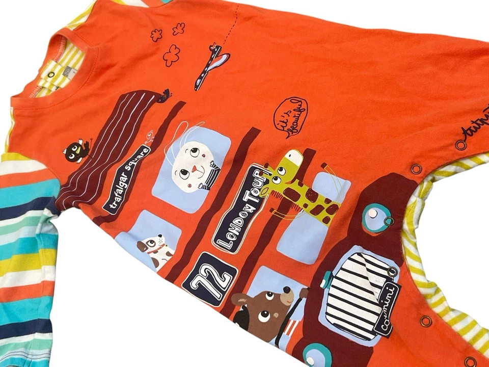 CATAMINI КРАСНЫЙ КОМБИНЕЗОН НА НОЖКАХ СПАЛЬНЫЙ КОМБИНЕЗОН КОМБИНЕЗОН ЛОНДОН ТУР 12 МЕСЯЦЕВ - Изображение 3 из 4