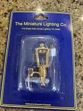 Miniature Lighting Co Doll House  Coach Outdoor Light 1:12 Brass Carriage Lamp