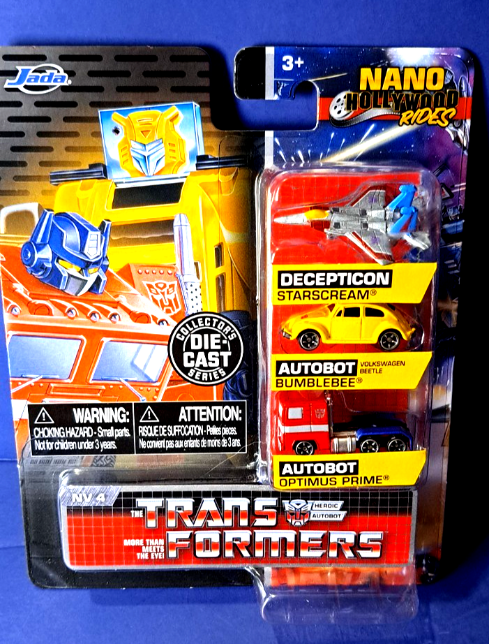Jada Nano Hollywood Rides Transformers Bumble Bee Optimus Prime Starscream Action Figure  
