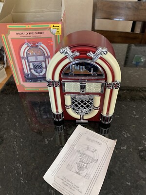 Mini Jukebox AM FM Radio 1940s Replica NOS Working With Light 8