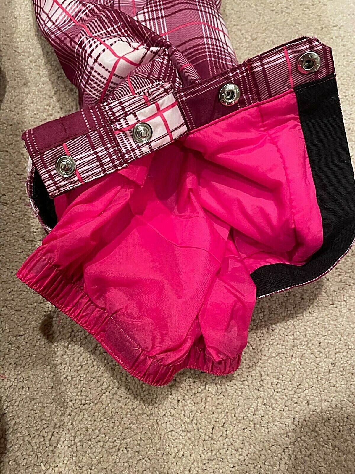 Burton Dryride Kids Girls XL (14/16) Plaid Pink Snow Pants