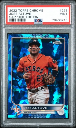 2022 Topps Chrome Sapphire #278 Jose Altuve PSA 9