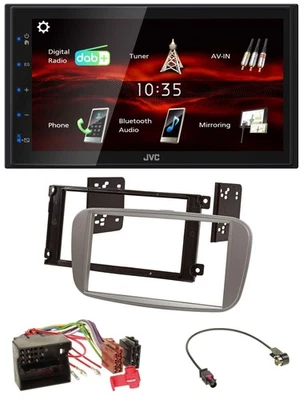 JVC USB Bluetooth MP3 DAB 2DIN Autoradio für Ford Focus Galaxy C-Max ab 2007 sil - Bild 1 von 4