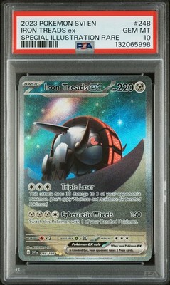 PSA 10 Gem Mint Iron Treads ex SIR Scarlet & Violet Base 248/198