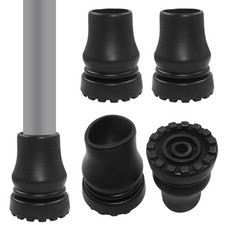 4 Pack 7/8 Inch Heavy Duty Rubber Crutch Tips Replacement for Walking Canes