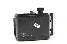 Graflex 23 Graphic 120 Roll Film Back Holder 2x3 6x9 8exp. Knob (#B137)