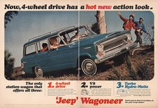 1965 Jeep Wagoneer Hot New Action Look Vintage Print Ad