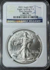2021 American Silver Eagle Type 2 Eagle Landing Early Releases NGC MS70