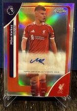 2026 Topps Chrome Premier League Milos Kerkez AUTO CA-KZ Liverpool