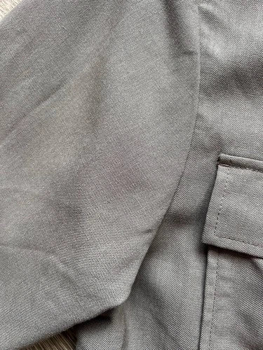 BOGGI Milano LINK 100% Wool Shirt Jacket Mens XS Taupe Brown Overshirt Safari image 10