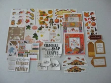 HUGE Thanksgiving Mixed Lot of Stickers . Ten Photos! Full & Partial Sheets!