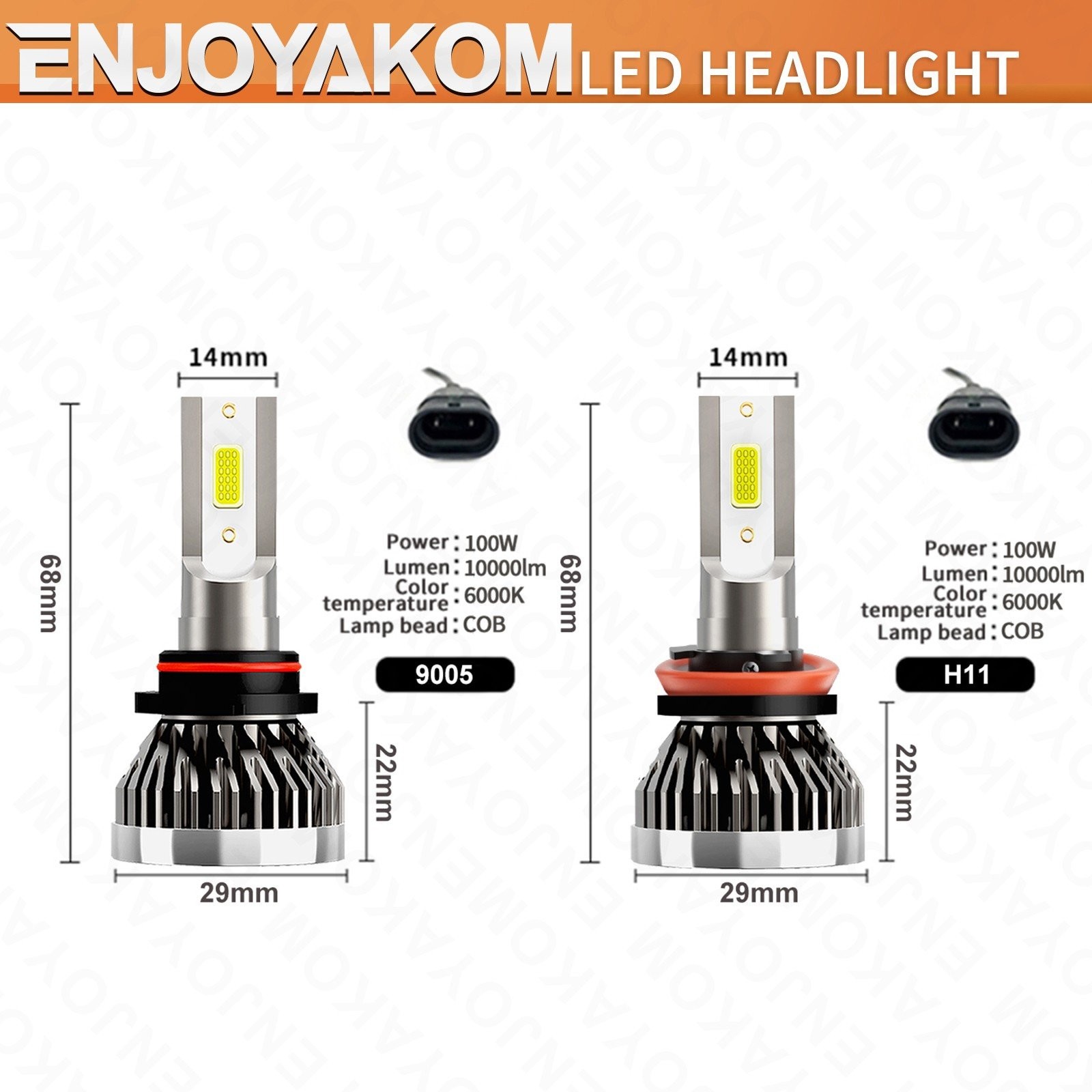 For Chevy Silverado 1500 2007-2021 LED Headlight Kit Bulbs High Low Beam Light