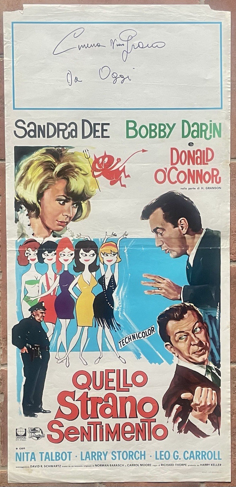 Locandina originale film Quello strano sentimento (1965) - Regia di Richard Thorpe