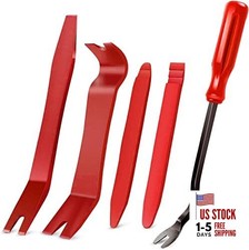  5 PCS Nylon Auto Trim Removal Tool Kit No-Scratch Removal Tool Kit 5Pcs Red