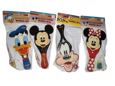 1990 Tootsietoy Disney Paddle Ball Set Mickey Minnie Donald Goofy Damaged Vtg