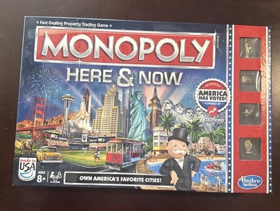 Monopoly Board Game-Here & Now-Own America's Favorite Cities