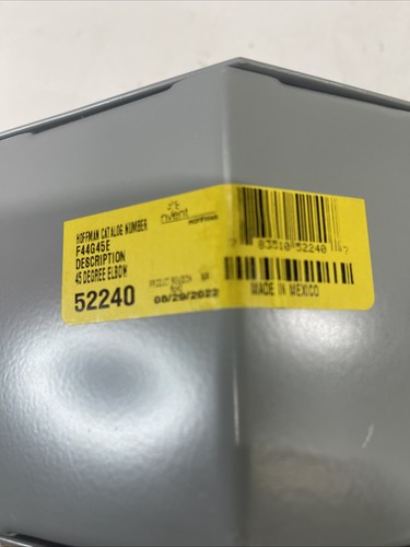 HOFFMAN NVENT F44G45E GOMITO 45° GRADI PER CABLAGGIO LAY-IN STAFFA ACCIAIO 4"x4" - Foto 2 di 5