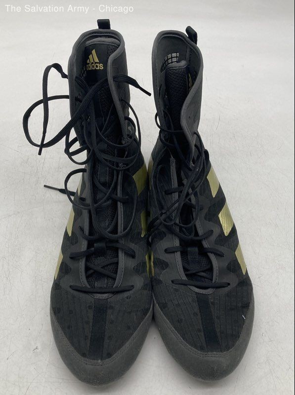 Adidas Mens Box Hog 4 Black High Top Boxing Sneaker Shoes Size US 9.5