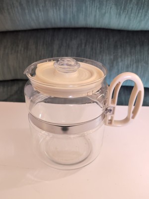 Vintage Gemco USA Heat Resistant Replacement Glass Coffee Pot Carafe Stainless 