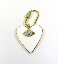 Gold Plated White Purse Charm Bag Charm