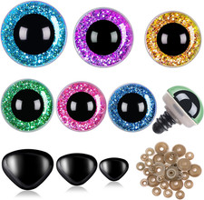 180Pcs Safety Eyes and Noses for Amigurumi Large Plastic Craft Crochet Eyes for