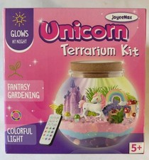 JoyeeMax Unicorn Terrarium Kit Fantasy Gardening Glows At Night NEW IN BOX