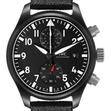 IWC Pilot's Watch Chronograph Top Gun Ceramic Black Dial Mens Watch IW389001