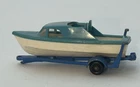 Lesney Matchbox No9 Boat & Trailer Cabin Cruiser, Made in England