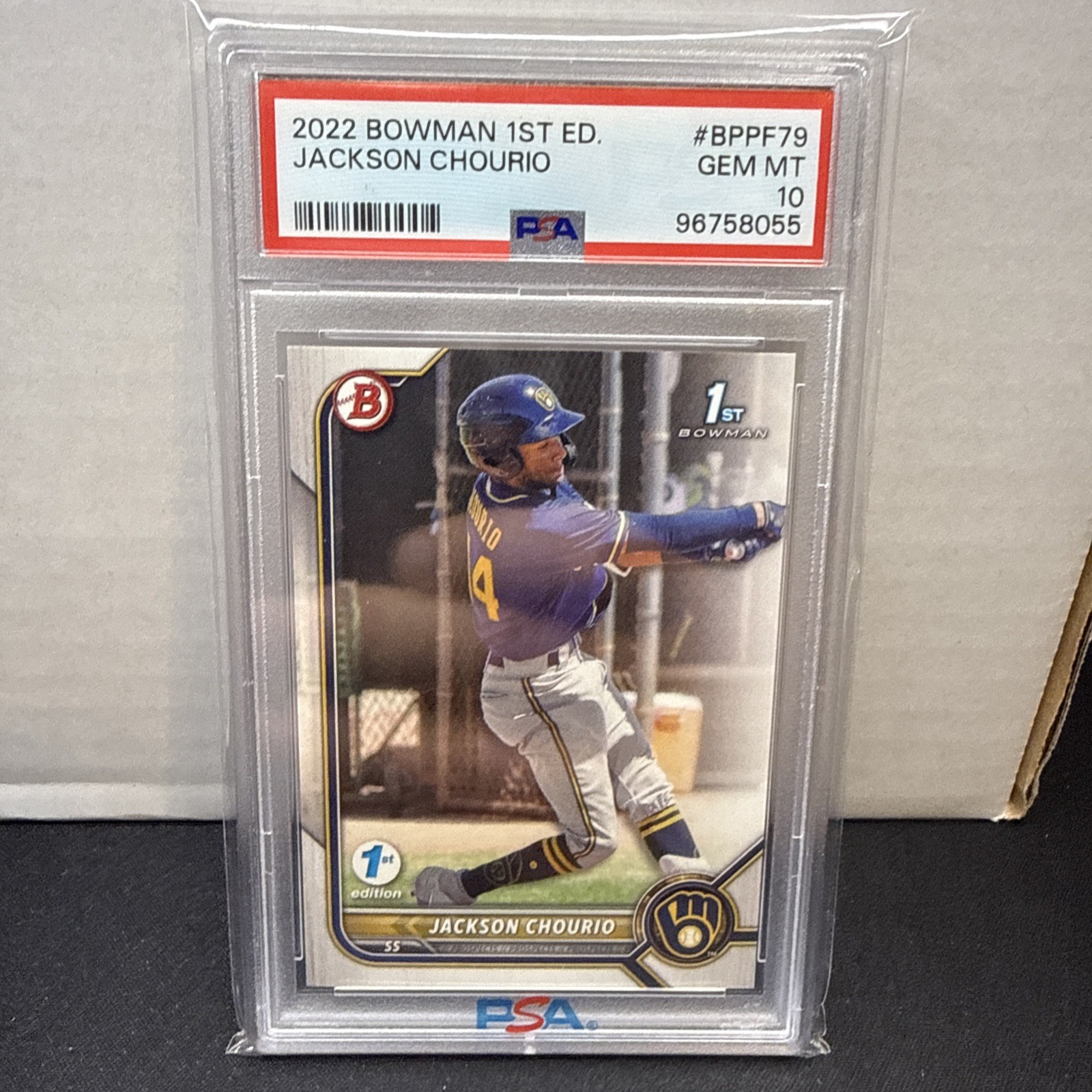2022 Jackson Chourio Bowman 1st Edition #BPPF-79 PSA 10