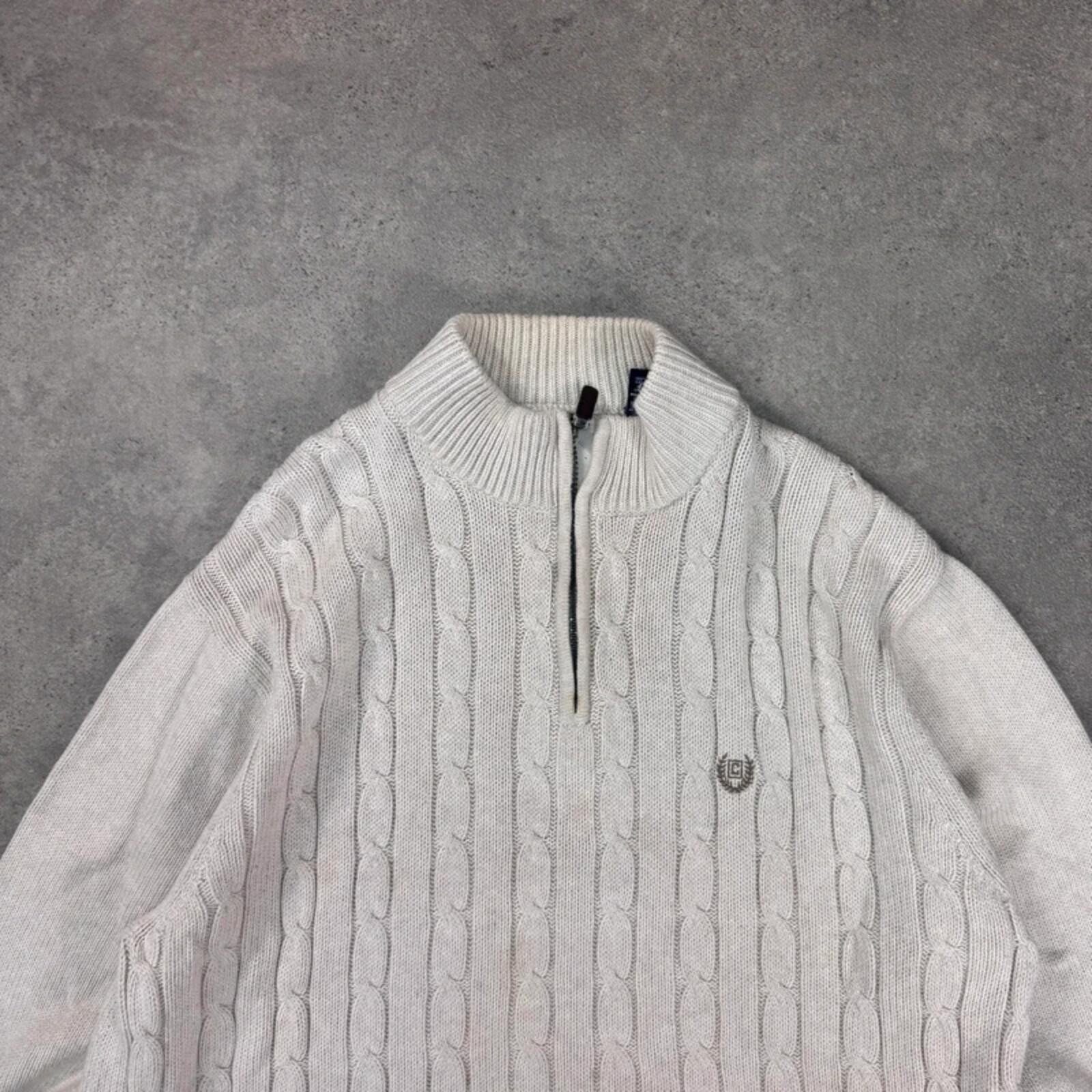 Chaps Ralph Lauren jumper men's size XL cream 1/4 pullover image 2