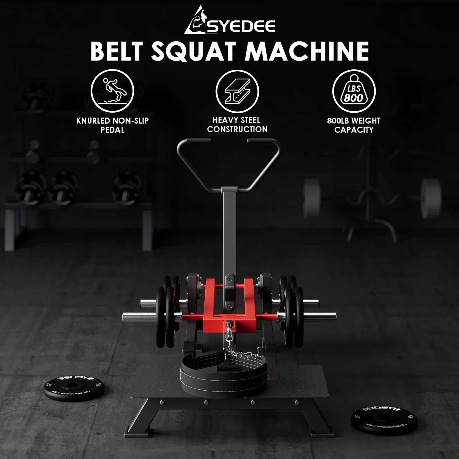 Belt Squat Machine, Leg Machine for Strength Training, Hack Squat Machine with W